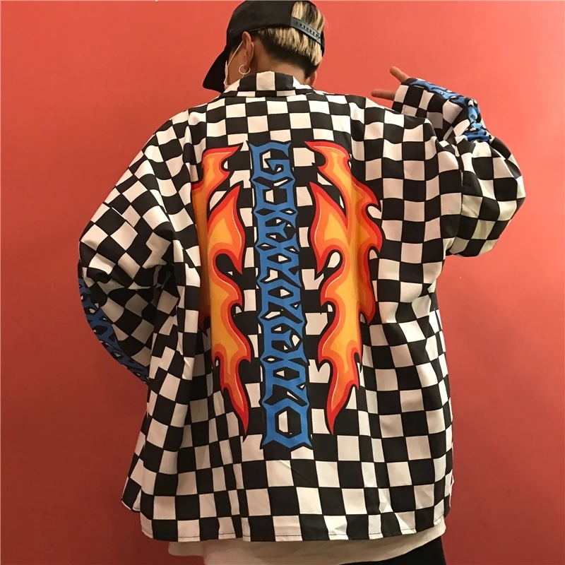 

Рубашка женская осенняя в стиле Харадзюку, с буквенным принтом