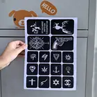 Мерцающий трафарет для татуировки Будды для женщин и девушек