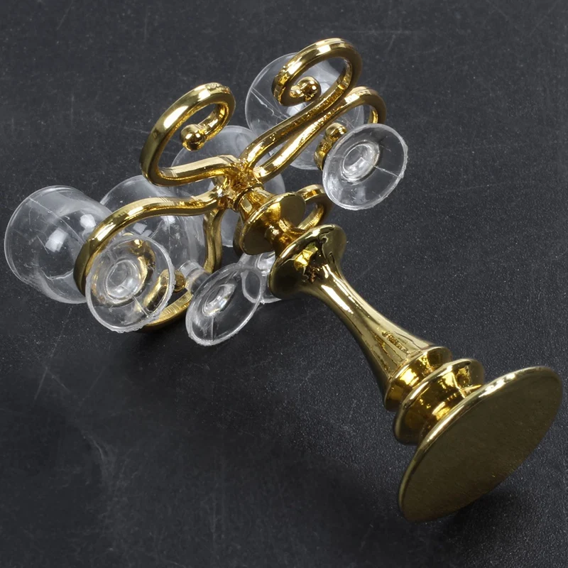 4 шт. чашки для бокала красного вина с металлическим держателем стойки золотой и