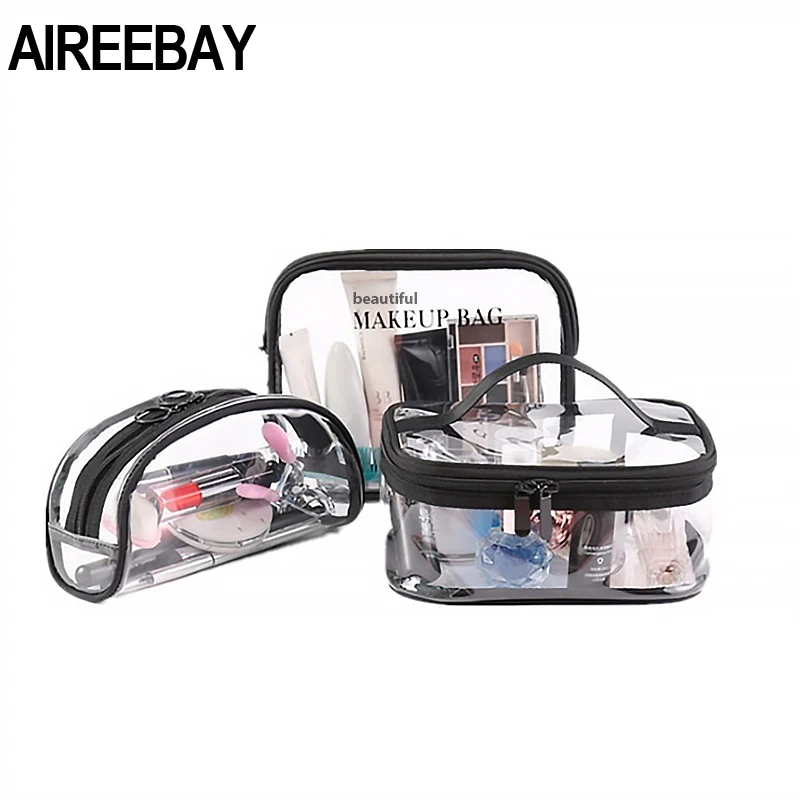 AIREEBAY прозрачные ПВХ Чехлы органайзер для путешествий прозрачная сумка-косметичка