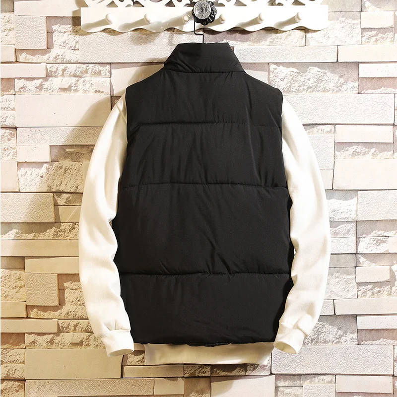 Мужская жилетка без рукавов зимняя мужская белая повседневная куртка Утепленная