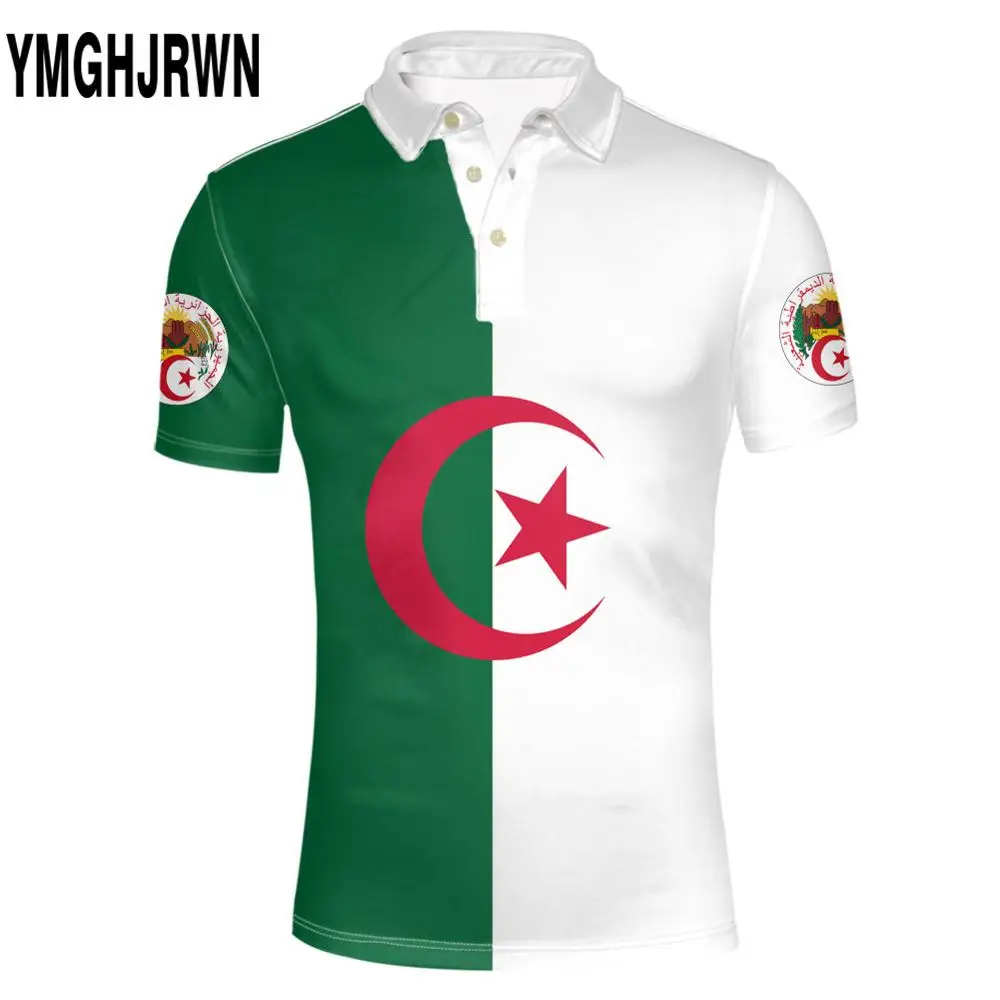 

ALGERIA youth free custom made name number dza Polo shirt islam diy arabic algerie arab print text word black flag photo clothes