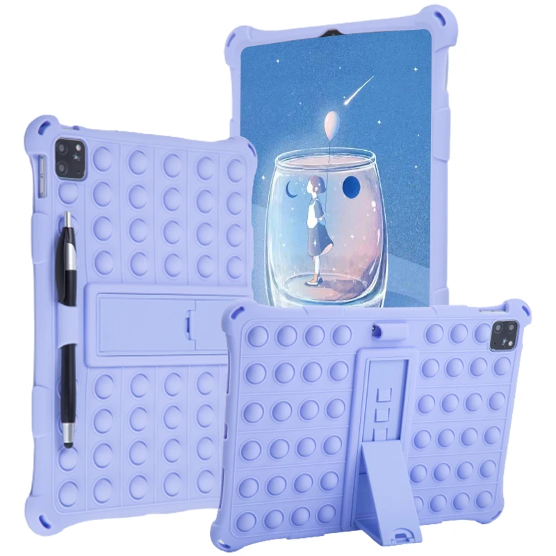 

Мягкий силиконовый чехол-подставка с пузырьками для IPad Air 4 10,9 Pro 11 2021 2020 2018, чехол для планшета с ручкой и плечевым ремнем