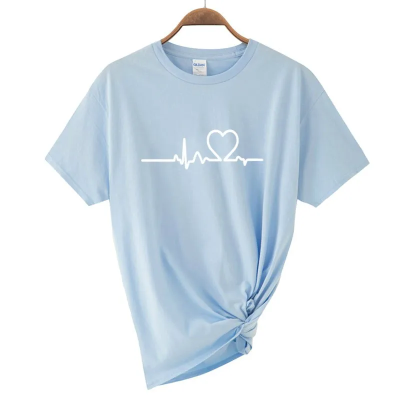 

2021 New Brand Ladies T-shirts Women Fashion Printing Short-sleeved Tops Girls T-shirts Ladies Cotton Princess T-shirts Love