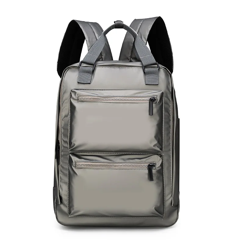 

Simple Fashion Men's Backpack Travel Leisure Business Laptop Backpack Solid Color High School Student School Bag for Teenager