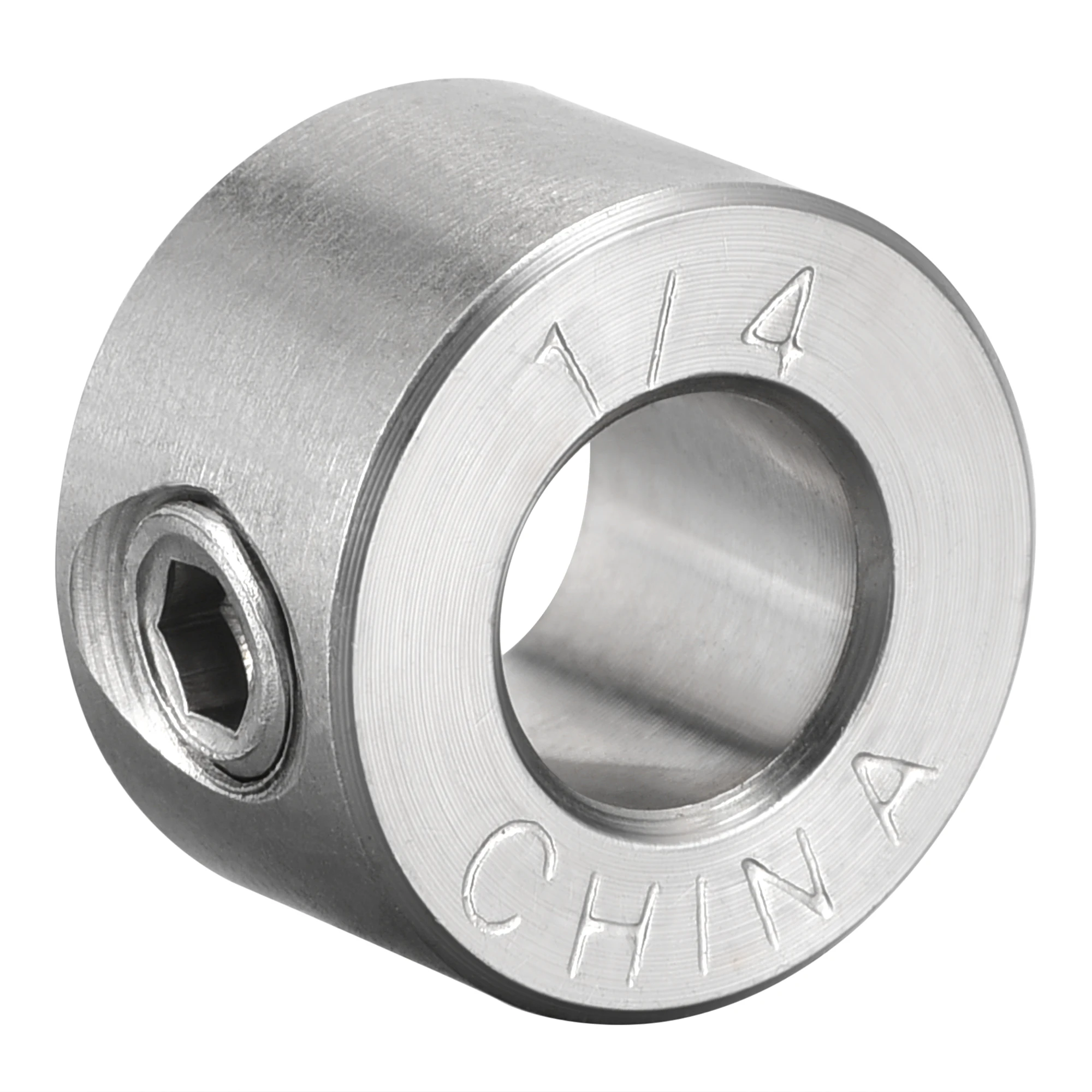 

uxcell Drill Stop 1/4" I.D. Stainless Steel for Set Screws Chuck Woodworking Drill Bits Depth Holder 4Pcs