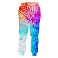 cjlm new fashion 3d pants classic multi color laser printing colorful wave printing mens casual spring and style joggers pants