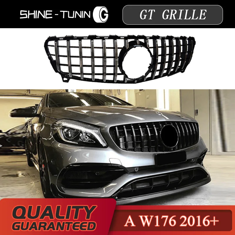 Передняя гриль подходит для mercedes A class w176gt GTR A180 A200 A260 A45 2016 Автогонки Гриль без
