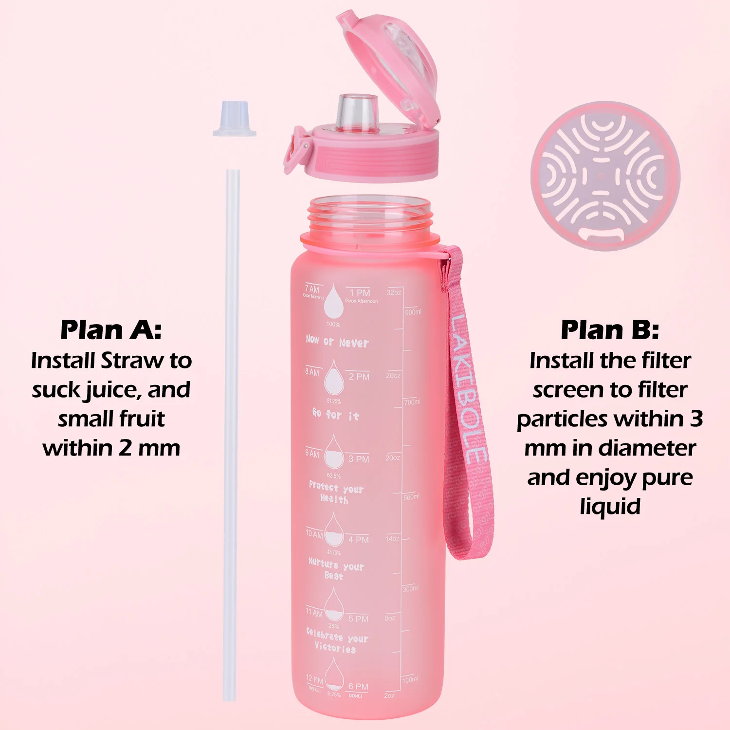 Новая популярная модная спортивная бутылка для воды 1000 мл чашка шейкер