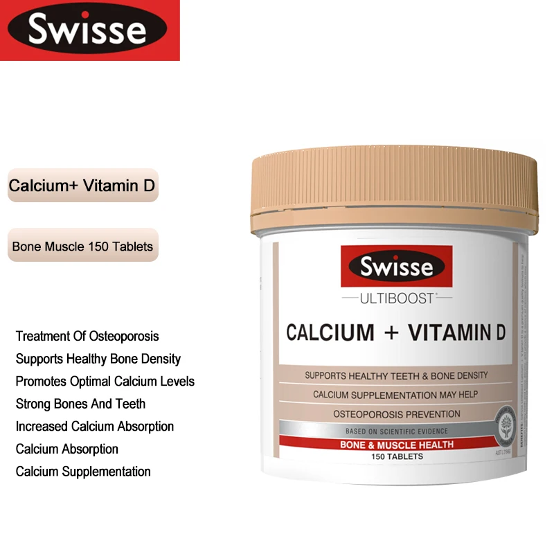 

Swisse Calcium Vitamin D Absorption 150Caps Healthy Bones Joint Density Muscle Teeth Nervous system Treatment of Osteoporosis