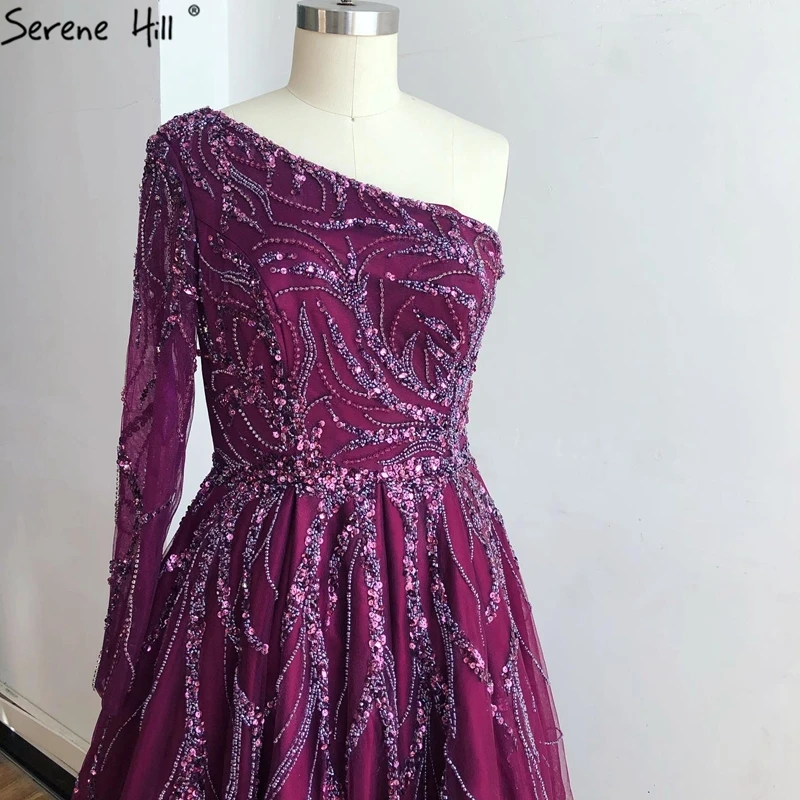 Дубай дизайн винно красное вечернее платье трапециевидной формы на одно плечо