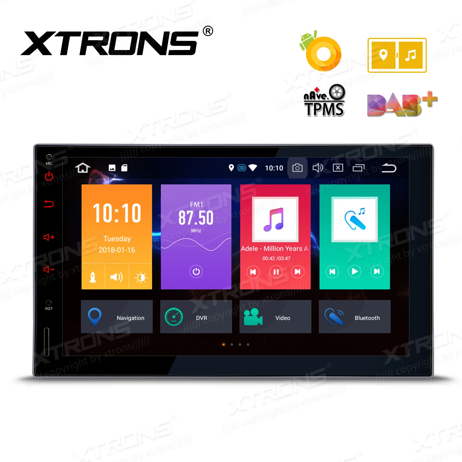 XTRONS 2 Din 7 ''Android 8 0 универсальный автомобильный Радио стерео плеер GPS навигация