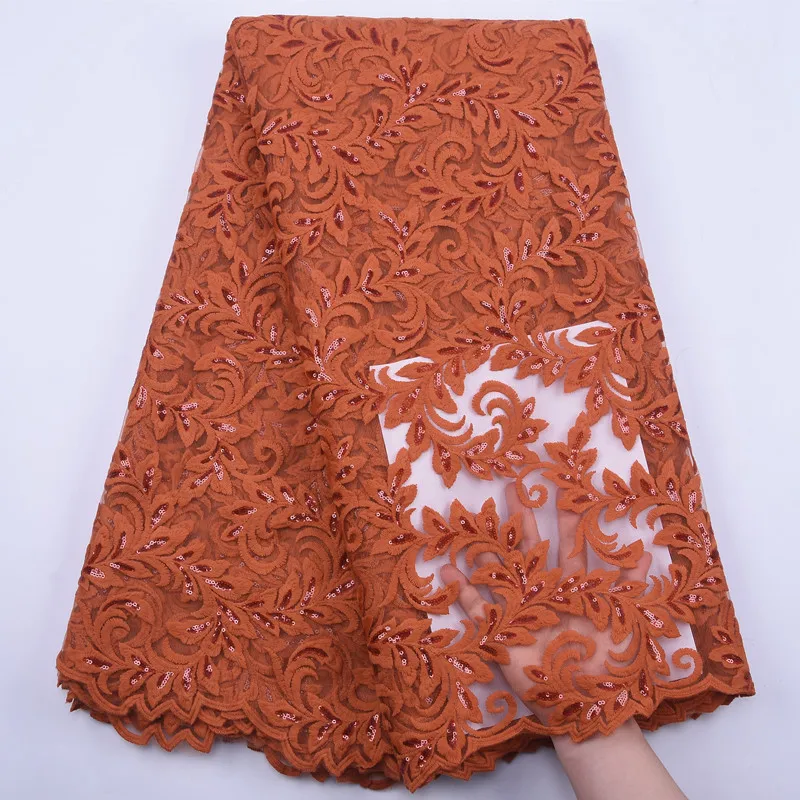 

Модная африканская кружевная ткань, французский тюль, кружевная ткань с вышивкой, Нигерия, новое молочное Шелковое кружево, африканские кру...