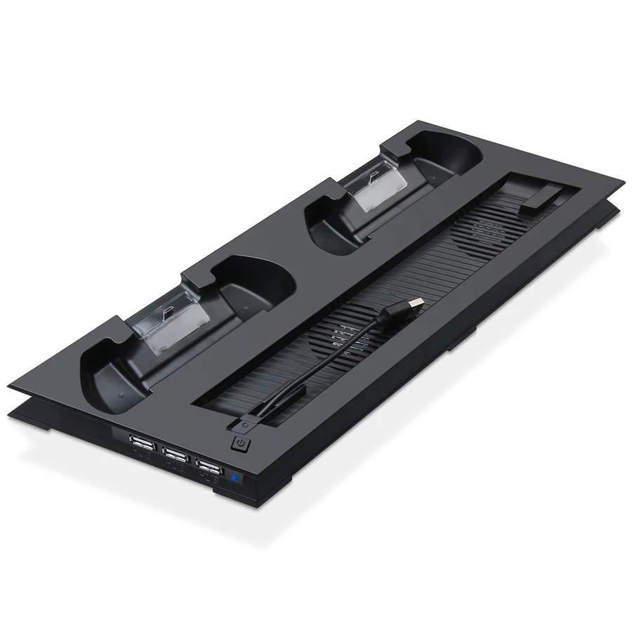 Подставка для консоли PS4 Slim с охлаждающим вентилятором зарядная док станция двух