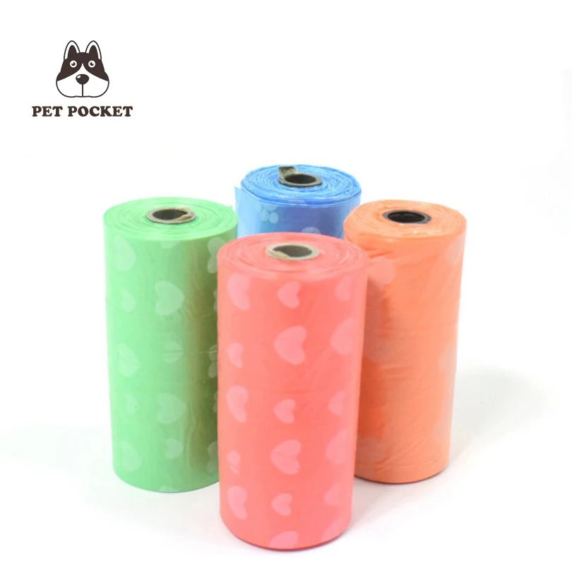 1 10 рулонные биоразлагаемые для домашних животных собак какашек кошек сумка