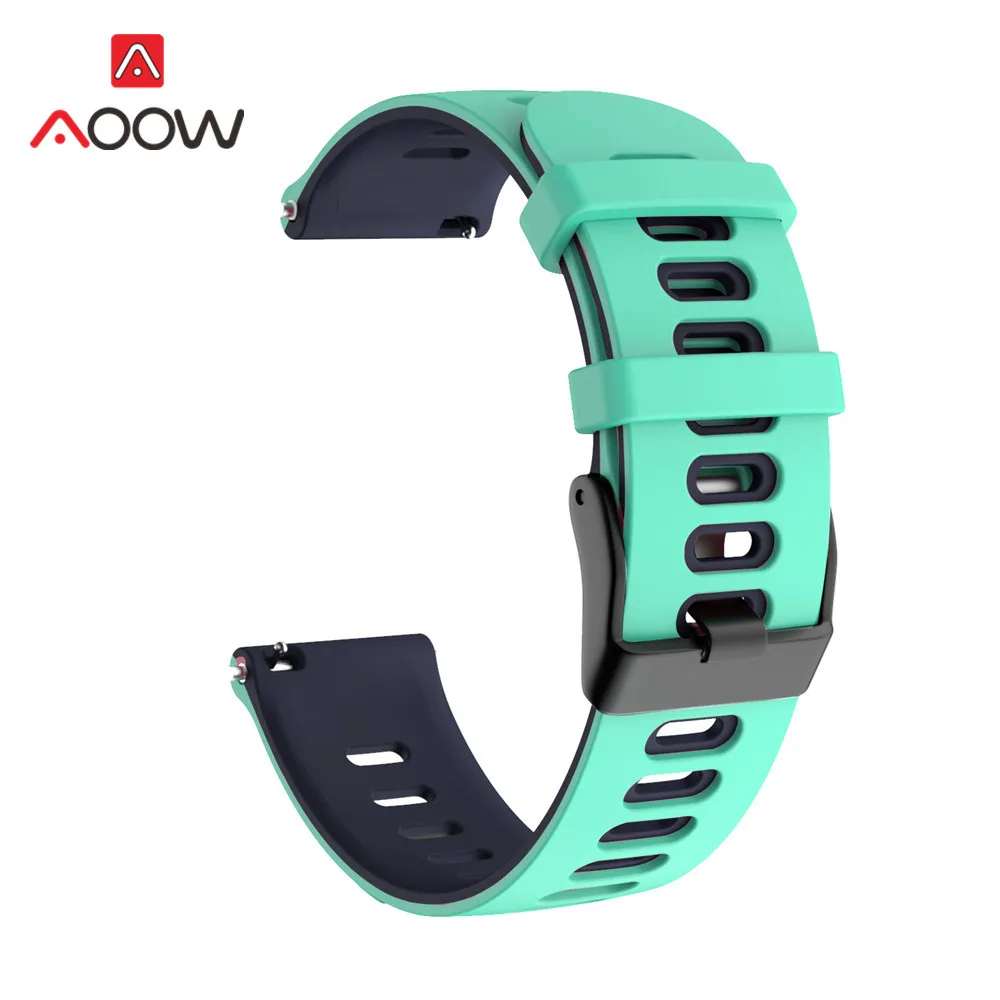 Water duck 20 мм спортивный силиконовый ремешок для часов samsung Galaxy Watch Active2 40 мм 44 мм 42 мм Active 2 Garmin Amazfit huawei Band ремешок Correa - Цвет ремешка: Water duck
