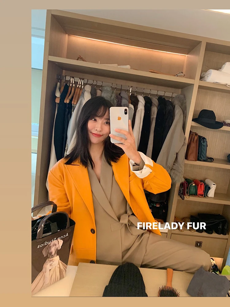Billig Echte Jacke Frauen Herbst 100% Windjacke Damen Koreanische Beiläufige Echte Schaffell Mantel Weiblichen Leder Top Streetwear 9073