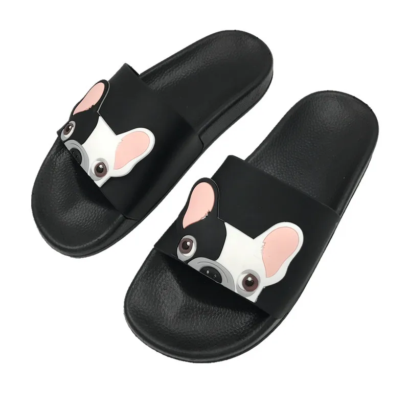 

2020 Women Shoes Cartoon Dog Summer Slippers for Women Home Fluffy Slippers Shoes for Women Ladies Slides Sandals Flip Flops