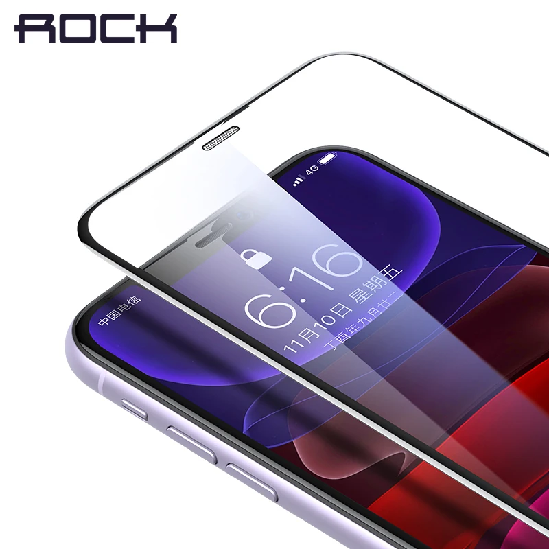 ROCK 10D полное закаленное стекло для iPhone 11 XR Pro Max защитная пленка Xs Max|Защитные