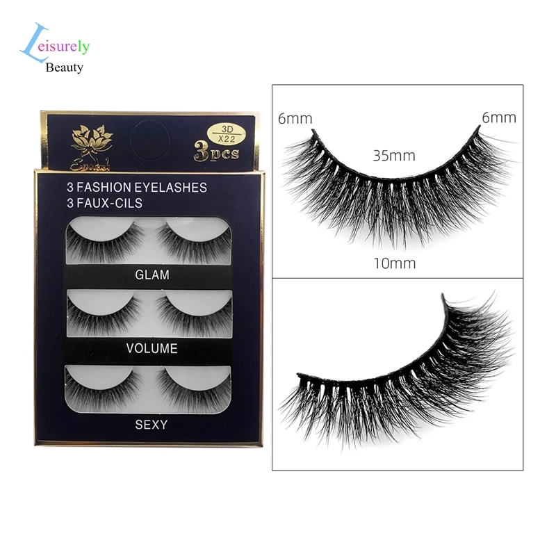 

Leisurely Beauty 3d Mink Lashes Natural false Eyelashes messy fake Eyelashes Makeup False Lashes In Bulk Makeup Tools