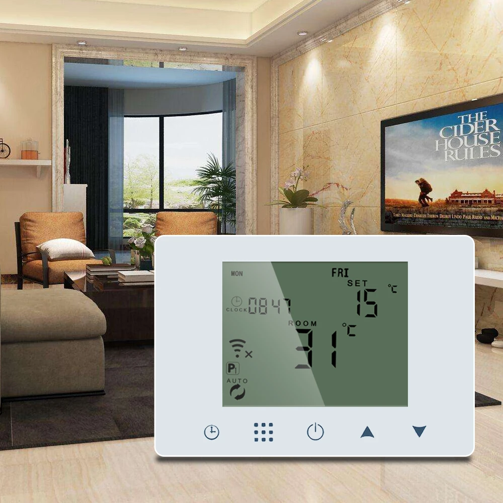 Контроллер температуры WiFi RF беспроводной цифровой термостат сенсорный экран