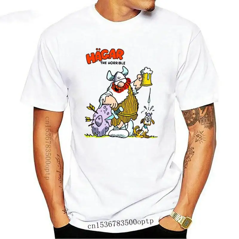 

Hagar The Horrible T-Shirt Funny Tees O Neck 100% Cotton Vikings Clothes Humor T Shirt