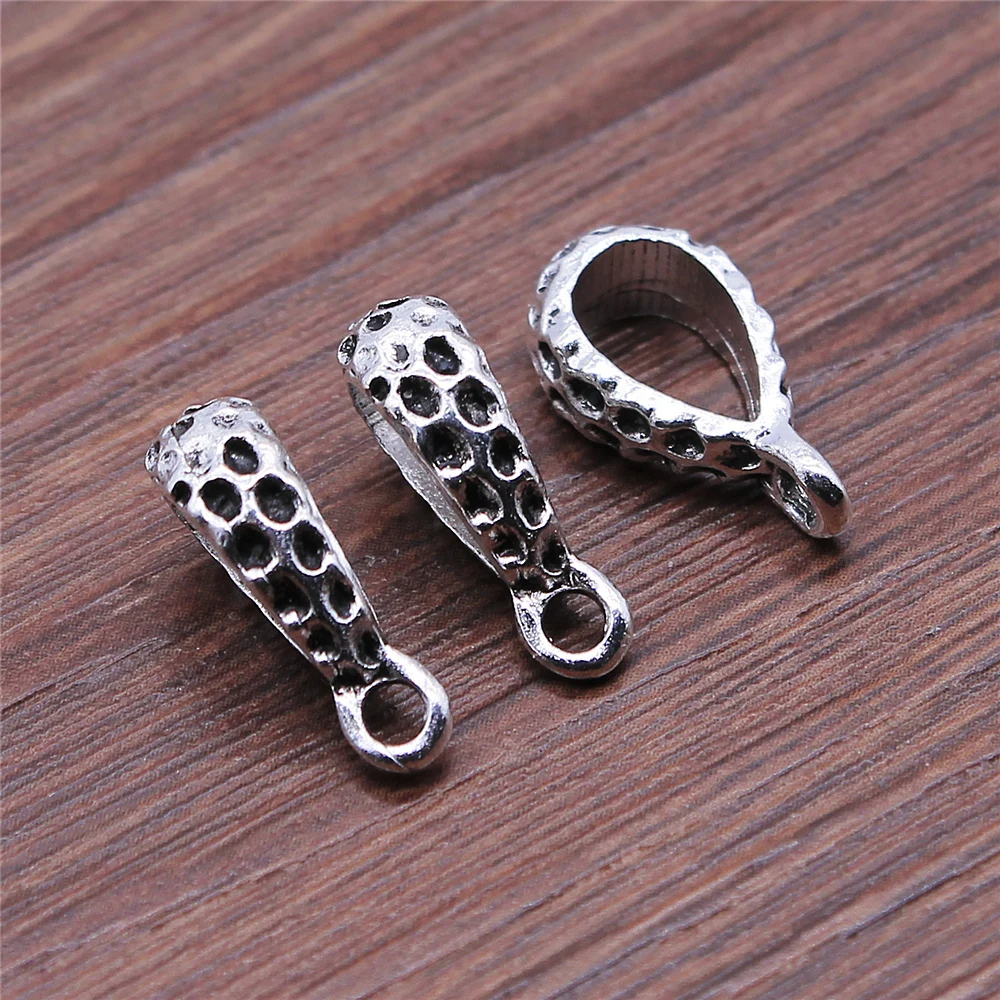 

Tristana 10pcs/lot Antique Silver Color 10x19mm Bail Beads For Jewelry Making For Jewelry Making Diy Charms Jewelry Findings