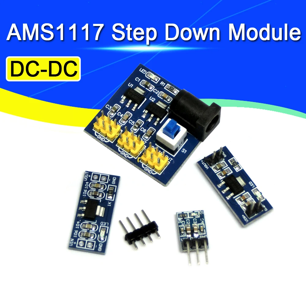 LM1117 AMS1117 4 5 7V поворот 3 V 0 1 DC понижающий модуль питания для Arduino bluetooth Raspberry