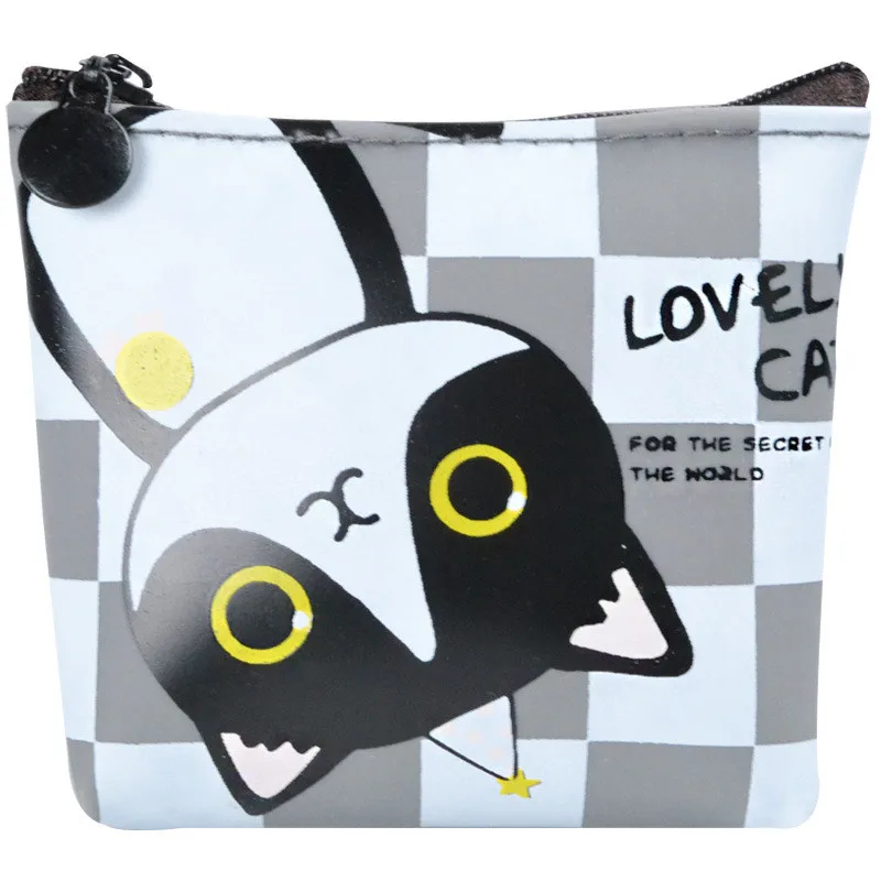 Держатель для денег кошелек монет милый мультяшный на молнии с животными из