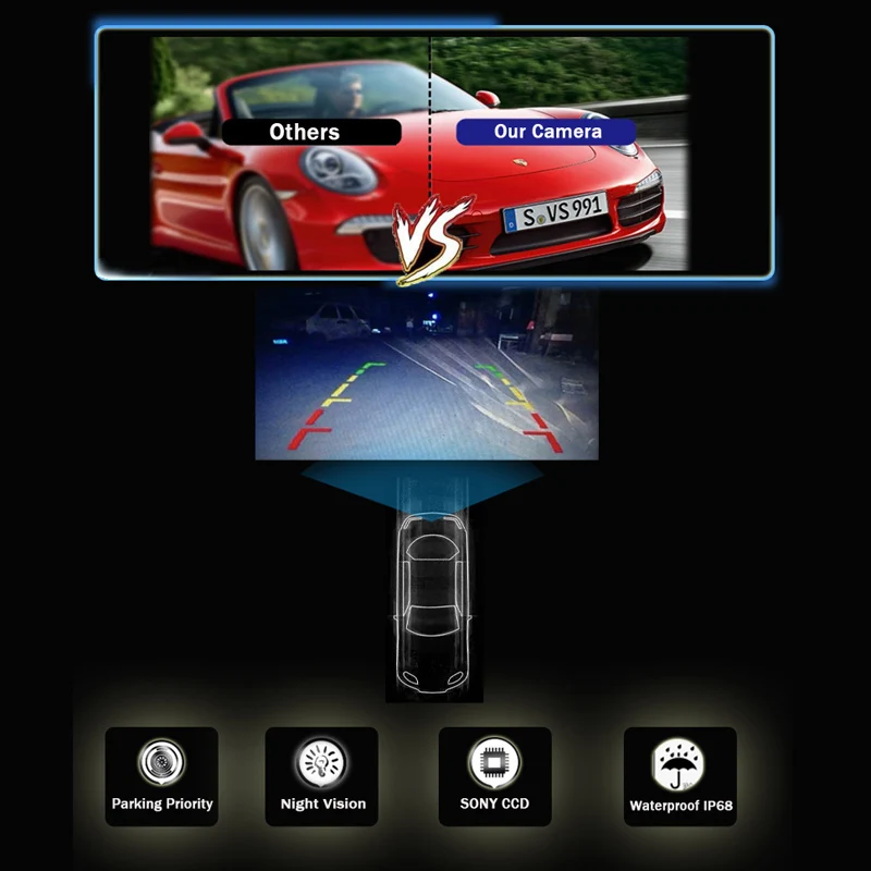 Koorinwoo парковочная камера для KIA/RIO Sedan 4 3 дюйма складной монитор Цифровой