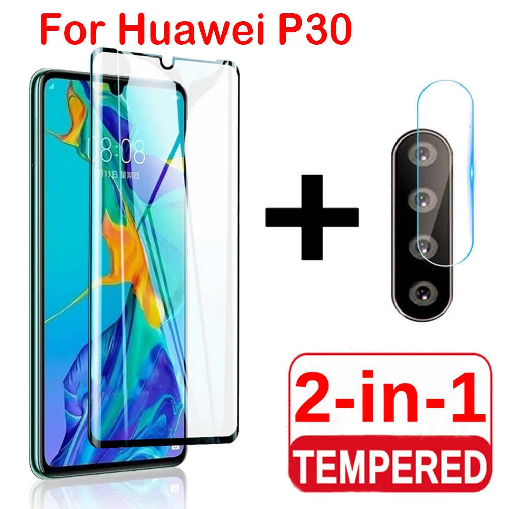2 в 1 Защитная пленка для huawei P30lite P30 Honor 9X max 20lite 20Pro камеры Защитное стекло P20lite