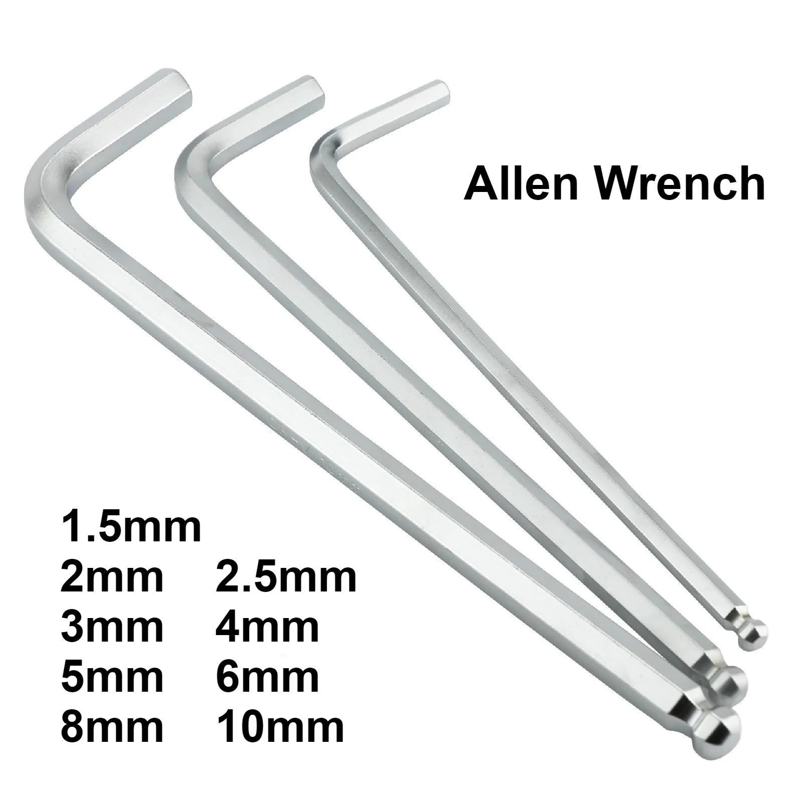

Professional Allen Wrench 1.5mm 2mm 2.5mm 3mm 4mm 5mm 6mm 8mm 10mm is available