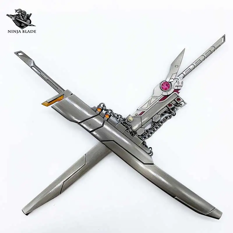 

LOL Project Skin Swordman Yasuo Sword Fiora Valoran Blade Champion Small Mini Metal Weapon Replica Game Collection Model