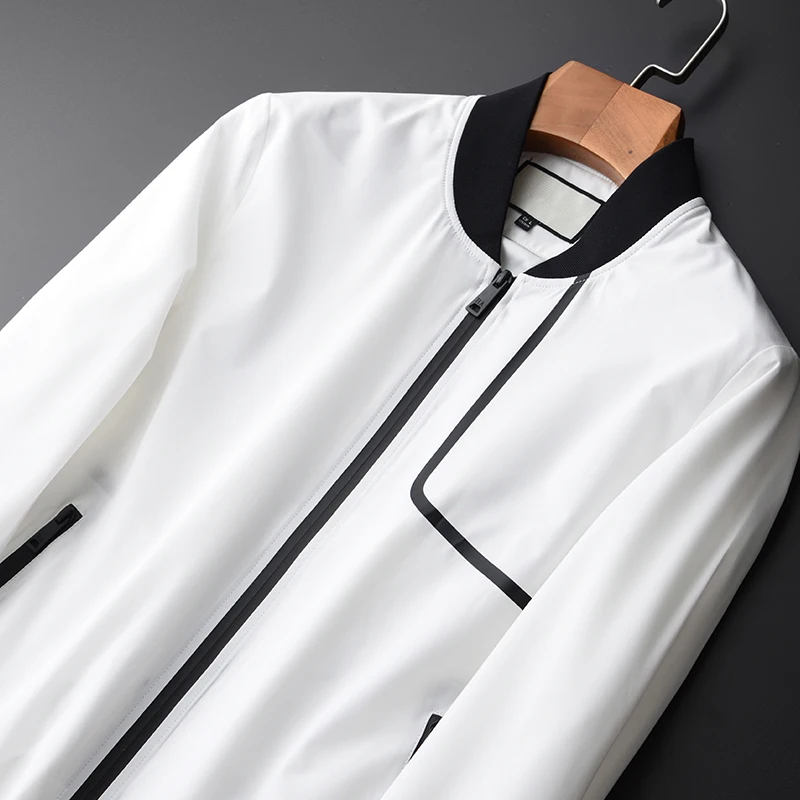 

Мужская куртка с воротником и подставкой размера плюс 4xl, мужская куртка и пальто с прозрачным принтом, мягкая шелковистая тонкая мужская ку...