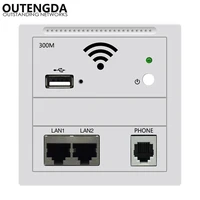 300mbps in wall ap repeater socket access point wireless ap rj45 rj11 wifi extender usb chargin 802 3af poe ac power router