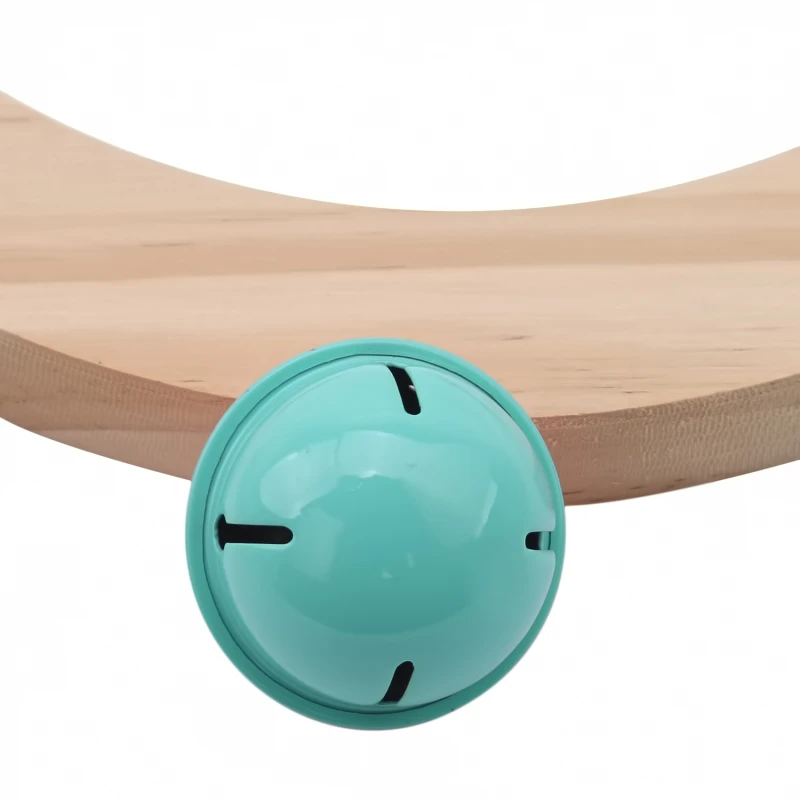 

Natural Wood Birds Accessories Moon Shaped Funny Beaded Bird Parrot Swing Perch With Bell Pet Hanging Toy Supplies