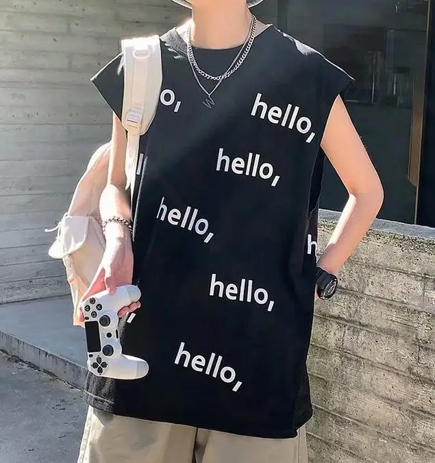 

Футболка мужская свободного покроя с коротким рукавом и круглым вырезом