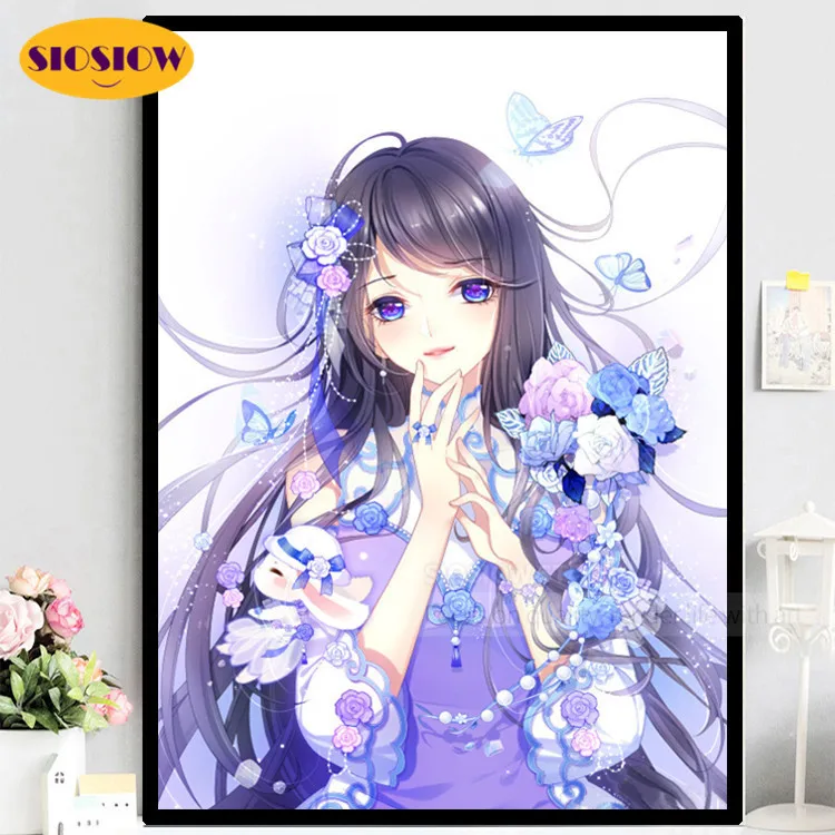 Алмазная мозаика 5d сделай сам Набор для вышивки крестиком из аниме красивая