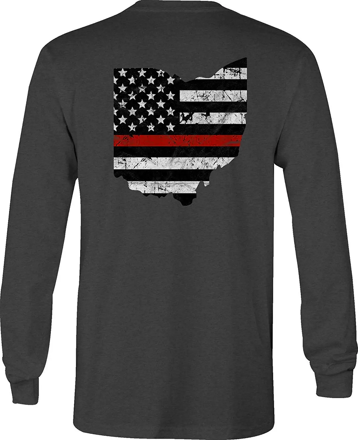 TSDFC футболка с длинным рукавом для мужчин Огайо тонкая синяя линия полиции