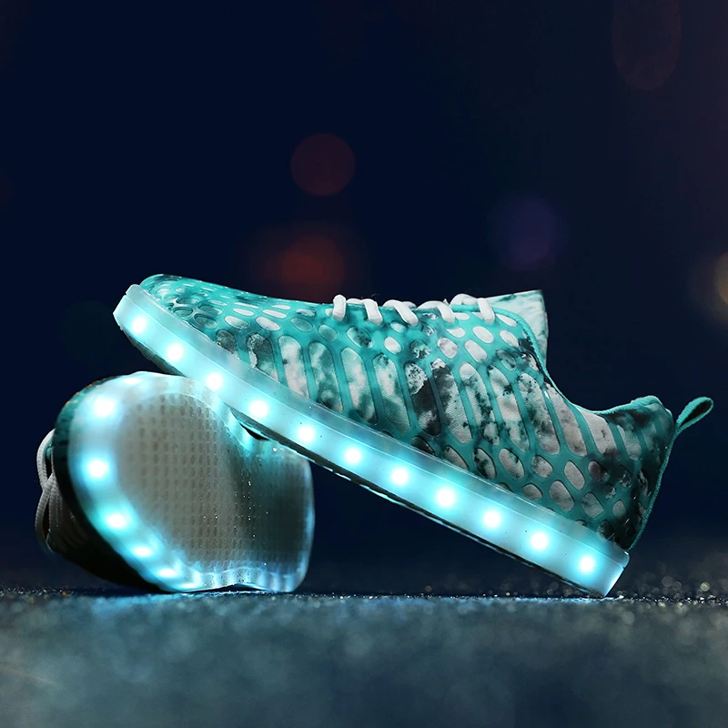 Светодиодная светильник IGxx для мужчин и женщин светящиеся мигающие кроссовки с