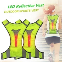 cycling reflective vest led running outdoor motorcycle safety jogging breathable visibility vest running cycling jacket