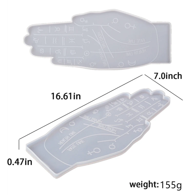 

Palm Constellation Tray DIY Epoxy Resin Mold Palm Shaped Irregular Silicone Mould for DIY Insulation Coaster Agate Tray