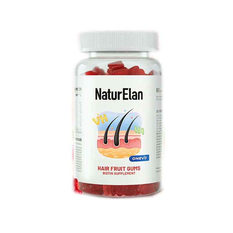NaturElan Hair Care Fruit Jelly 60 Capsules/Bottle Free Shipping