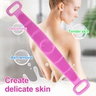 Силиконовое полотенце Wisp для тела, аксессуары для ванной комнаты, приспособление для натирания спины, банное полотенце, прочное длинное скраб-полотенце