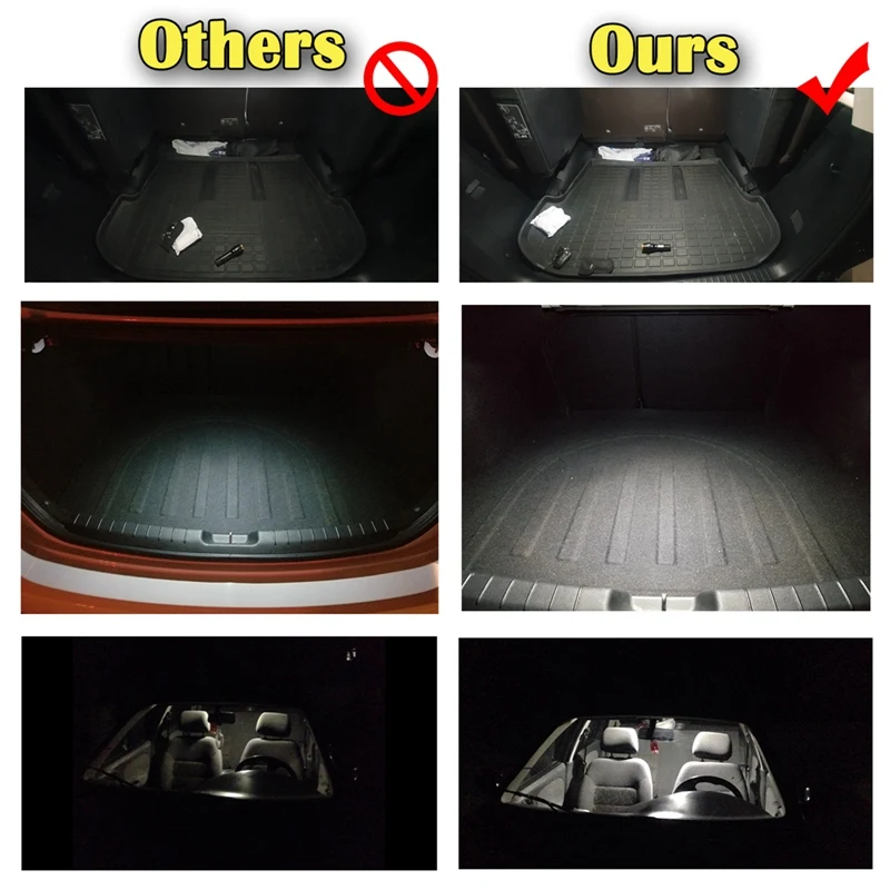

For 23PCS LED T10 5050 Car Light Bulb Interior Dome Trunk License Plate Lamps Kit White For E60 E90 Golf 4 7 LED Lamp