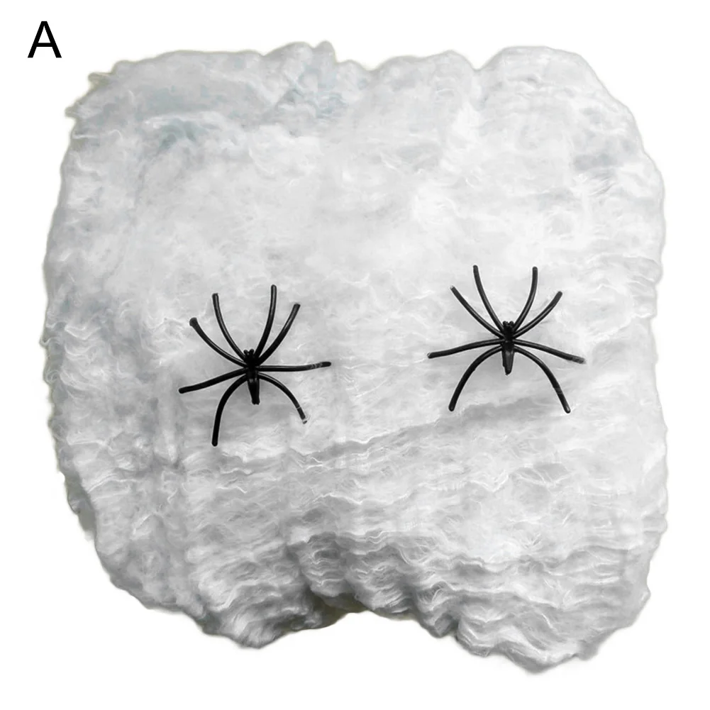Искусственные растягивающиеся Паутинные реквизиты для Хэллоуина Вечерние