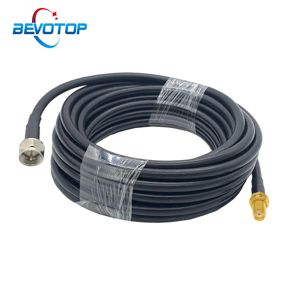 F Male to SMA Female Jack RG58 Cable 50ohm Coaxial F Plug TV Antenna Adapter Pigtail RF Coaxial Extension Cord RF Pigtail Jumper