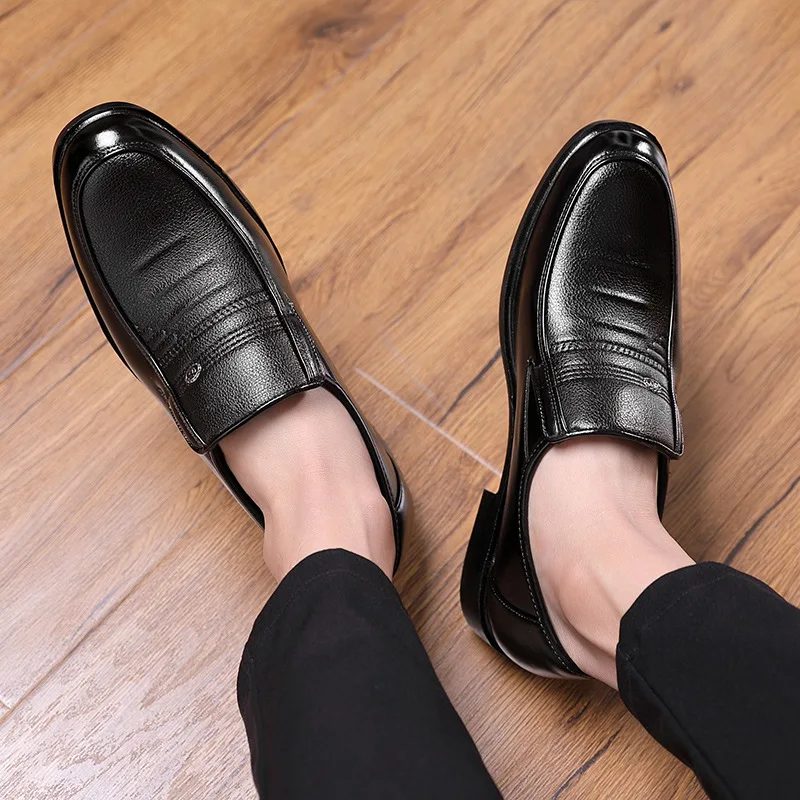 

2021 New Men's Business Dress Casual Shoes for Men Soft Genuine Leather Fashion Mens Comfortable Oxford Shoes