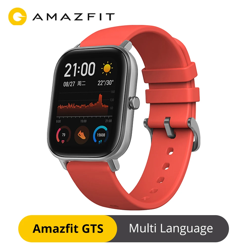 Глобальная версия Amazfit GTS Смарт-часы 5ATM водонепроницаемые плавательные 14 дней