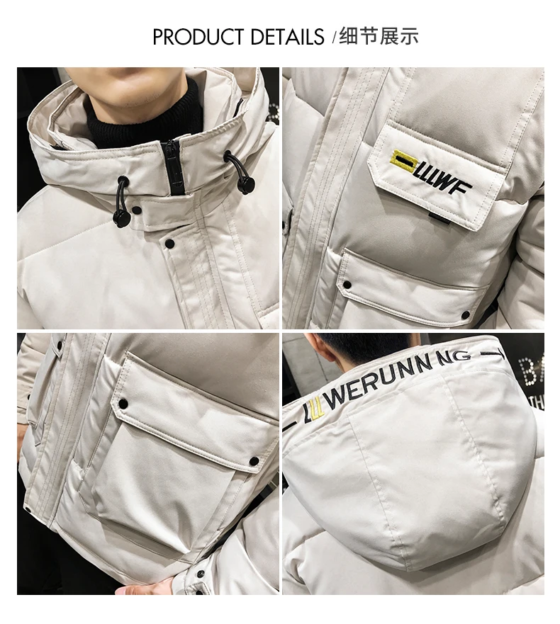 Тренч, мужская длинная белая одежда, толстые теплые парки, пальто, зимняя куртка, Мужская Повседневная парка, куртка, Homme GG50dy022